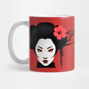 Japanese geisha girl face Mug